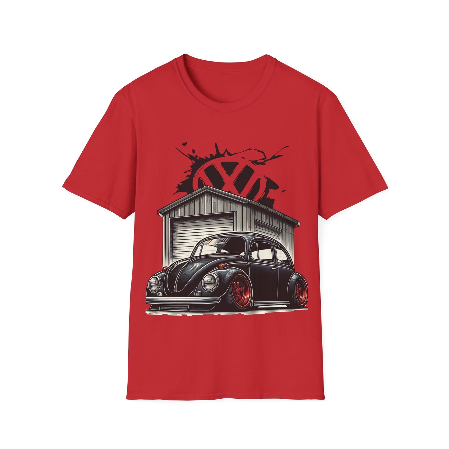 Volkswagen Beetle Garage T-Shirt — Classic VW Bug Illustration