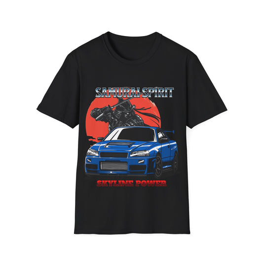 Samurai Spirit Skyline Power JDM T-Shirt 5 -Built Not Bought Series | Epic Edits Studio