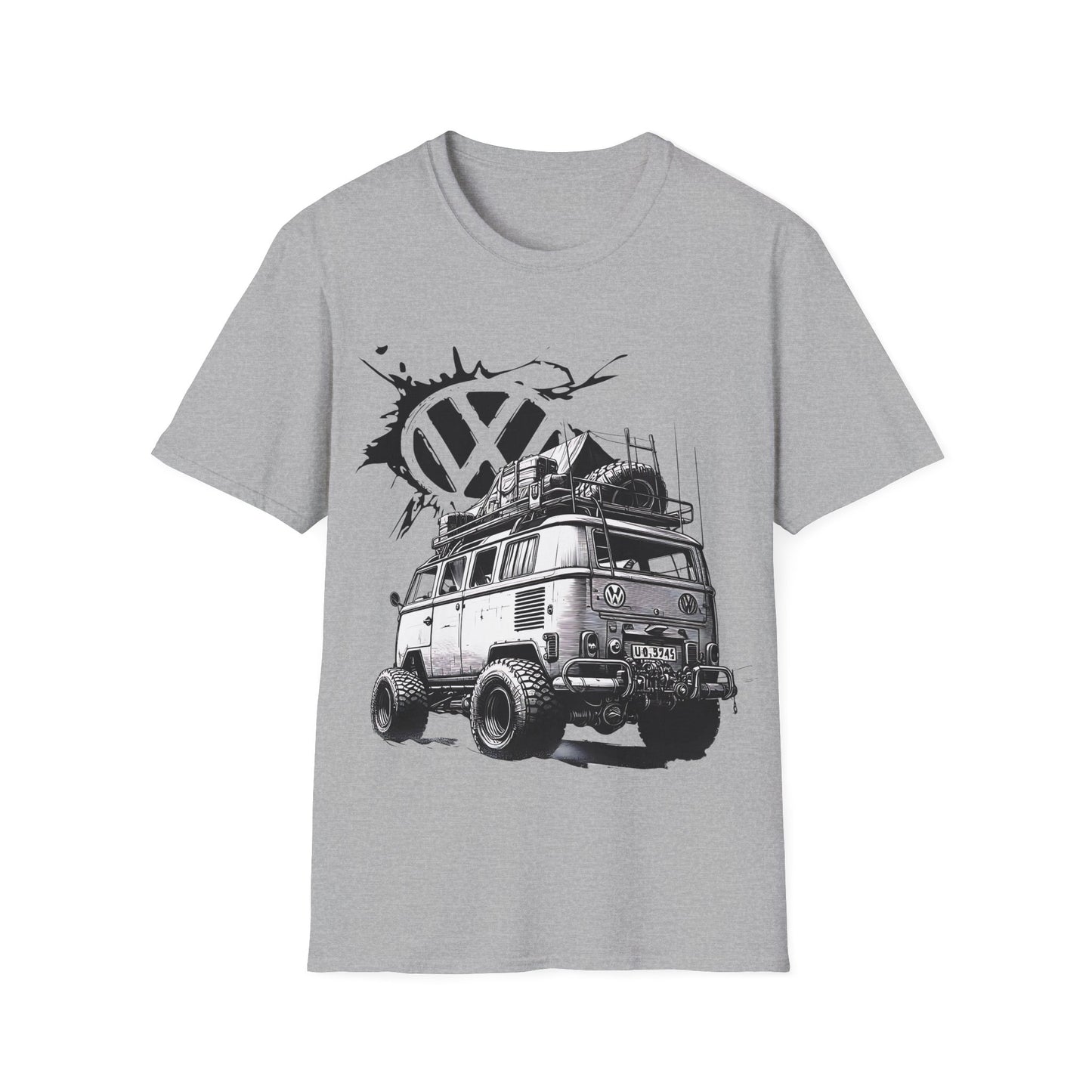 VW Camper Van Adventure T‑Shirt — Vintage vw kombi Off‑Road Surf Bus Graphic Tee