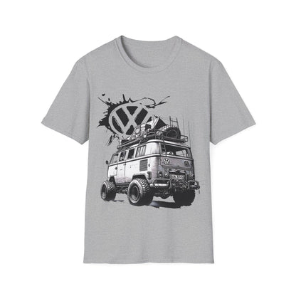 VW Camper Van Adventure T‑Shirt — Vintage vw kombi Off‑Road Surf Bus Graphic Tee