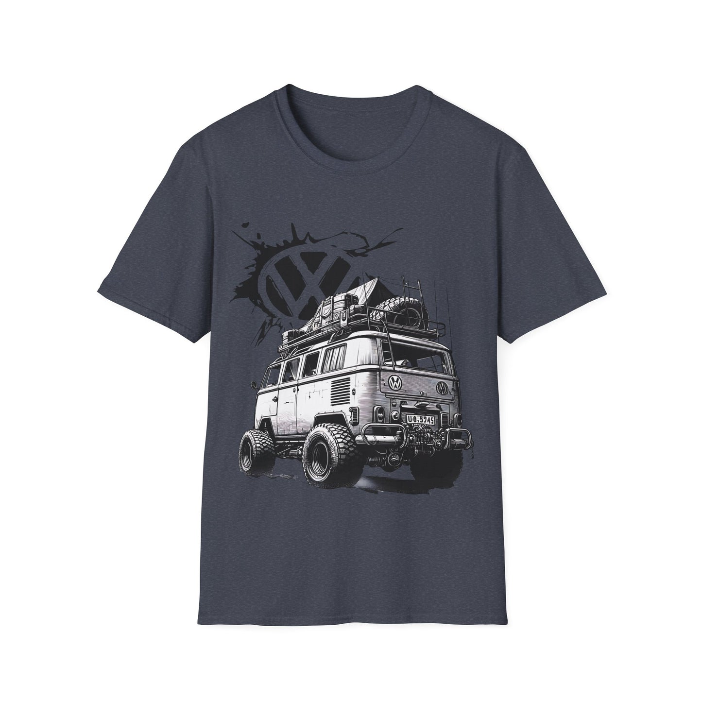 VW Camper Van Adventure T‑Shirt — Vintage vw kombi Off‑Road Surf Bus Graphic Tee