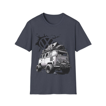 VW Camper Van Adventure T‑Shirt — Vintage vw kombi Off‑Road Surf Bus Graphic Tee