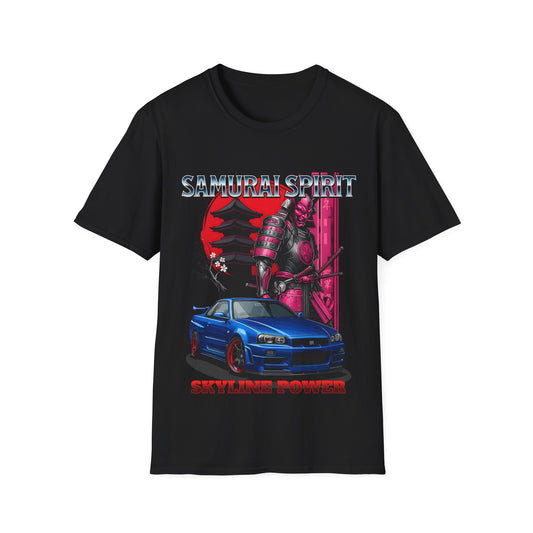 Samurai Spirit Skyline Power JDM T-Shirt 1 -Built Not Bought Series | Epic Edits Studio