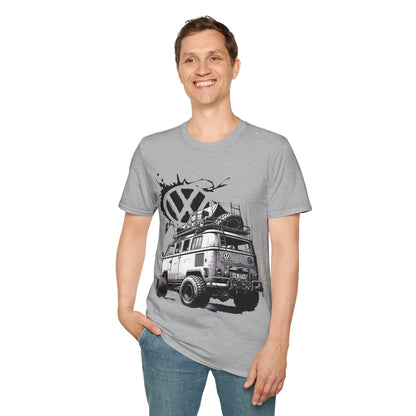 VW Camper Van Adventure T‑Shirt — Vintage vw kombi Off‑Road Surf Bus Graphic Tee