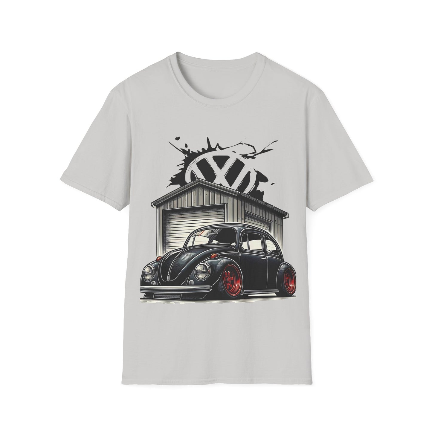 Volkswagen Beetle Garage T-Shirt — Classic VW Bug Illustration