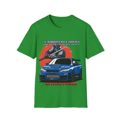 Samurai Spirit Skyline Power JDM T-Shirt 4-Built Not Bought Series | Epic Edits Studio