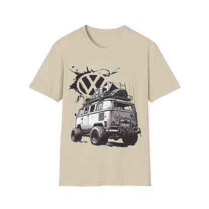 VW Camper Van Adventure T‑Shirt — Vintage vw kombi Off‑Road Surf Bus Graphic Tee