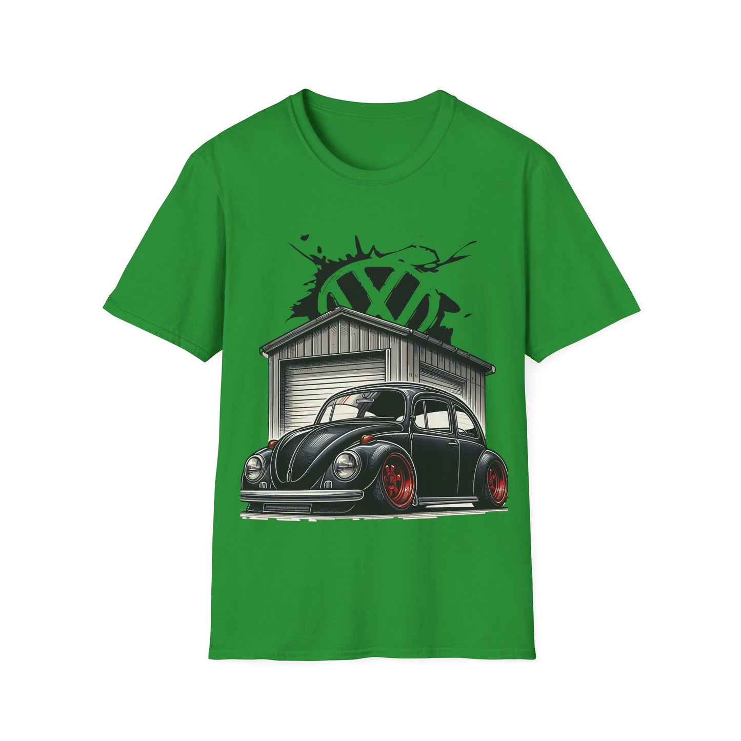 Volkswagen Beetle Garage T-Shirt — Classic VW Bug Illustration