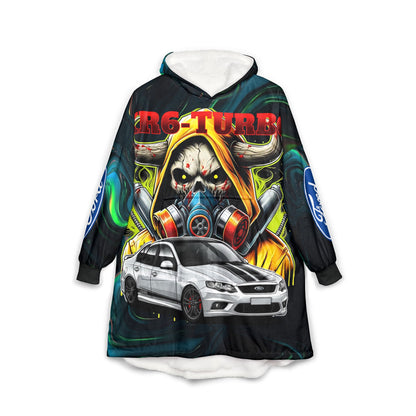 Cozy Unisex Hooded Blanket sinister xr6 turbo - built not bought - epic edits studio
