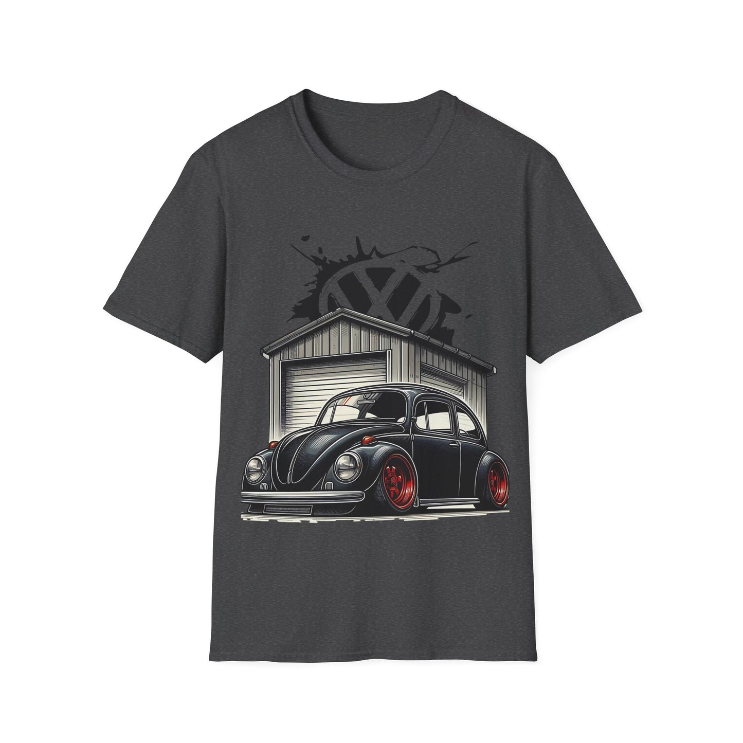 Volkswagen Beetle Garage T-Shirt — Classic VW Bug Illustration