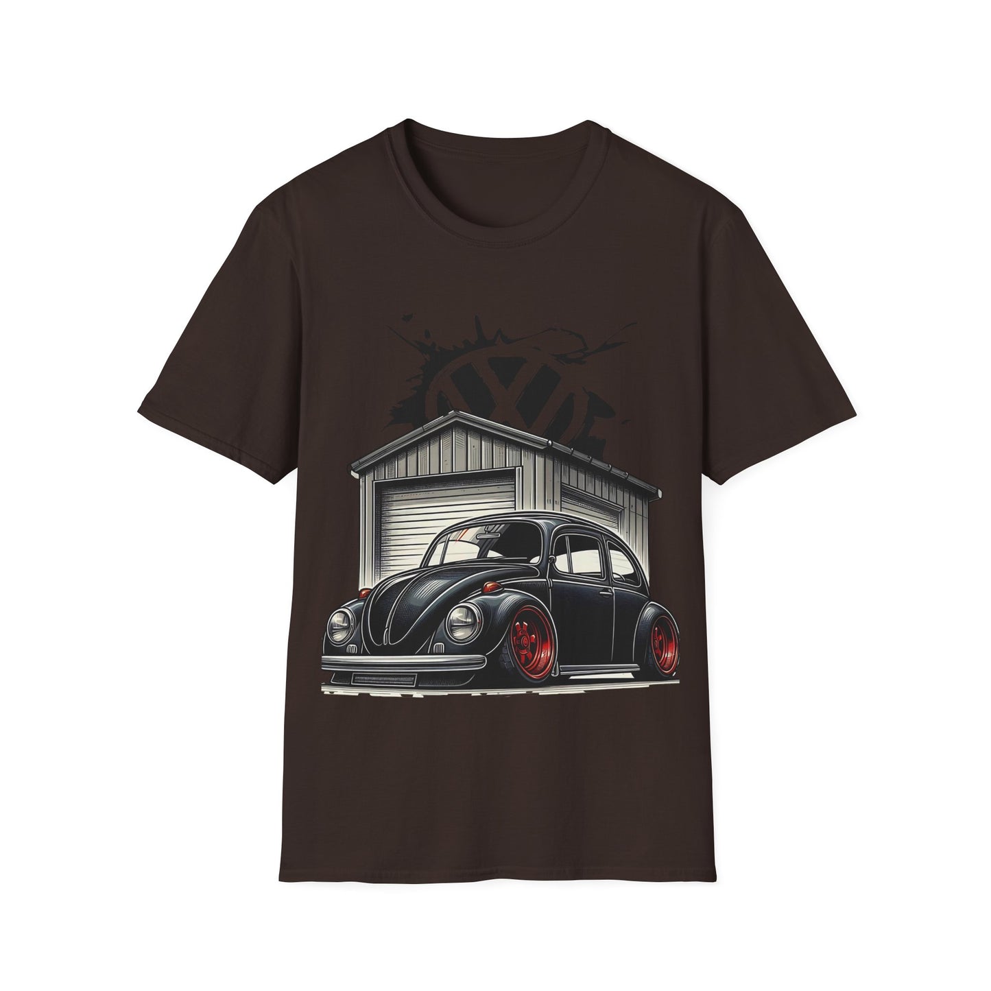 Volkswagen Beetle Garage T-Shirt — Classic VW Bug Illustration