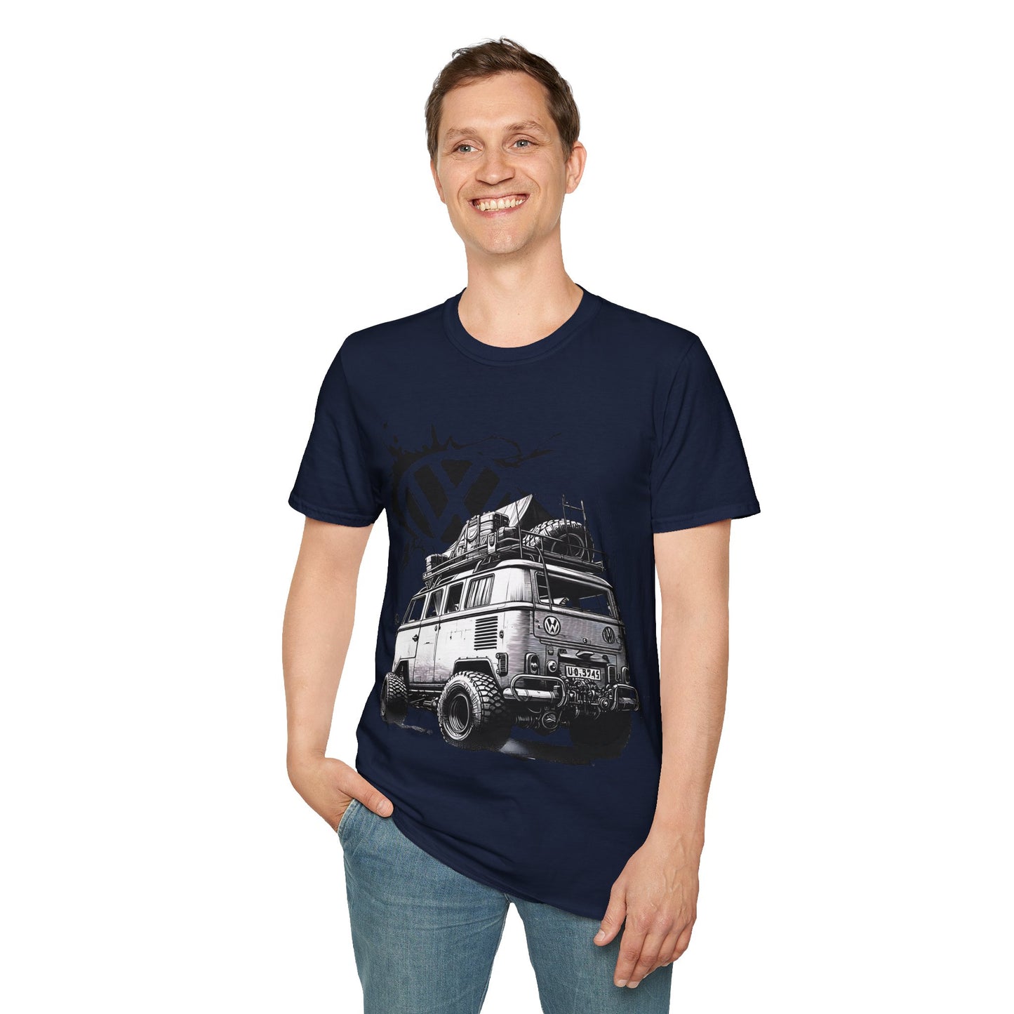VW Camper Van Adventure T‑Shirt — Vintage vw kombi Off‑Road Surf Bus Graphic Tee