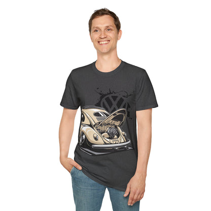 Vintage VW Beetle T-Shirt — Classic Air-Cooled Car Graphic