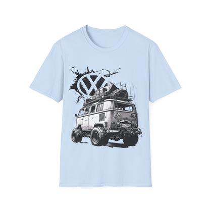 VW Camper Van Adventure T‑Shirt — Vintage vw kombi Off‑Road Surf Bus Graphic Tee