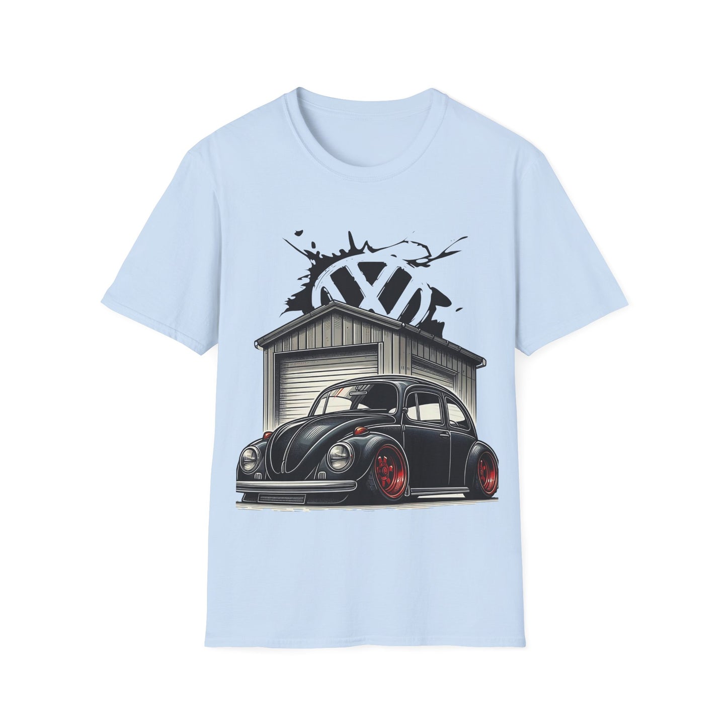 Volkswagen Beetle Garage T-Shirt — Classic VW Bug Illustration