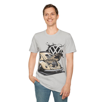 Vintage VW Beetle T-Shirt — Classic Air-Cooled Car Graphic