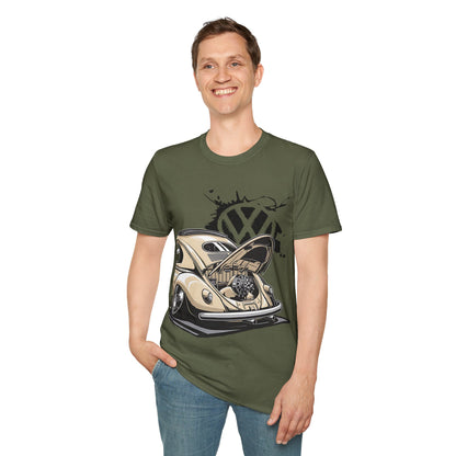 Vintage VW Beetle T-Shirt — Classic Air-Cooled Car Graphic