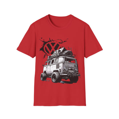 VW Camper Van Adventure T‑Shirt — Vintage vw kombi Off‑Road Surf Bus Graphic Tee