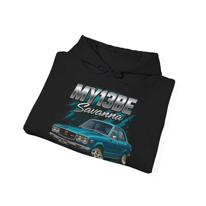 Mazda RX3 Classic Car Hoodie, built not bought series /epic edits studio