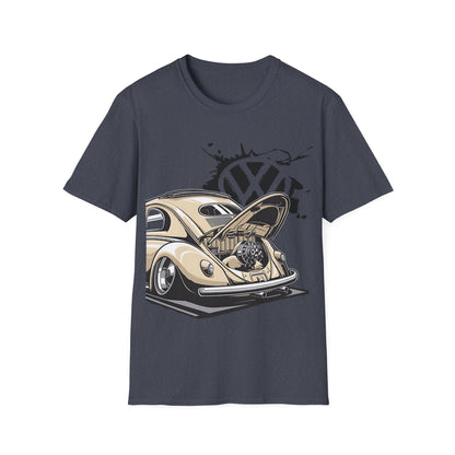 Vintage VW Beetle T-Shirt — Classic Air-Cooled Car Graphic