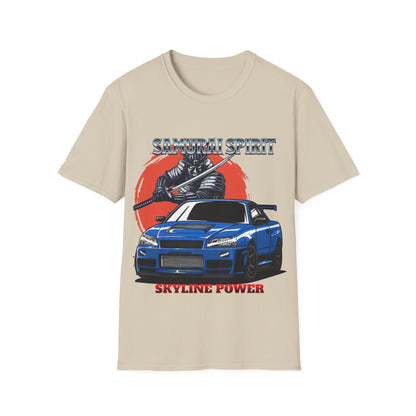 Samurai Spirit Skyline Power JDM T-Shirt 4-Built Not Bought Series | Epic Edits Studio
