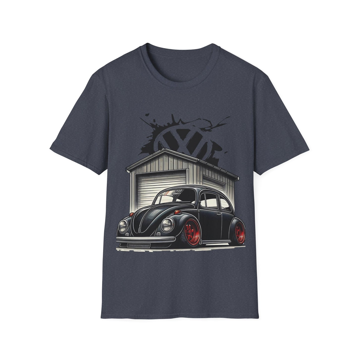 Volkswagen Beetle Garage T-Shirt — Classic VW Bug Illustration