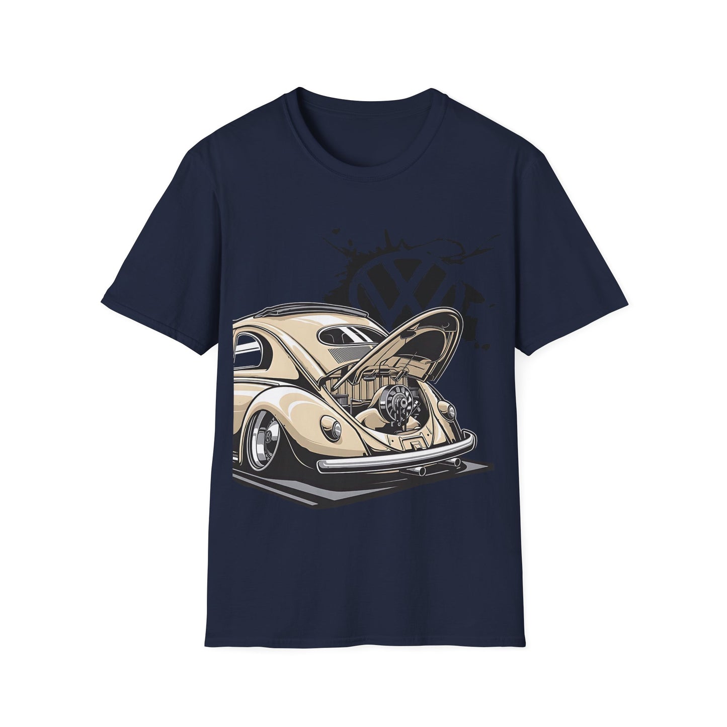 Vintage VW Beetle T-Shirt — Classic Air-Cooled Car Graphic