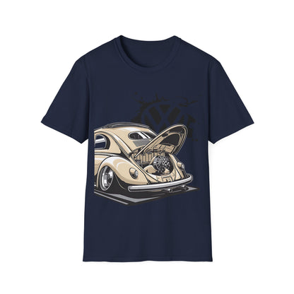 Vintage VW Beetle T-Shirt — Classic Air-Cooled Car Graphic
