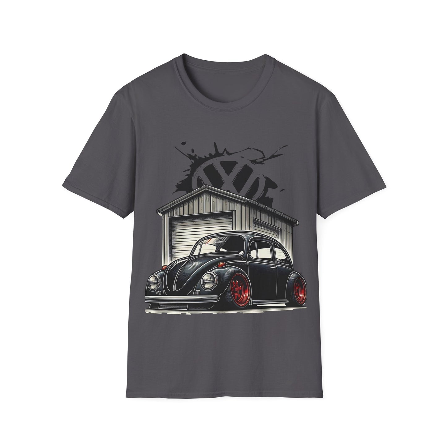 Volkswagen Beetle Garage T-Shirt — Classic VW Bug Illustration