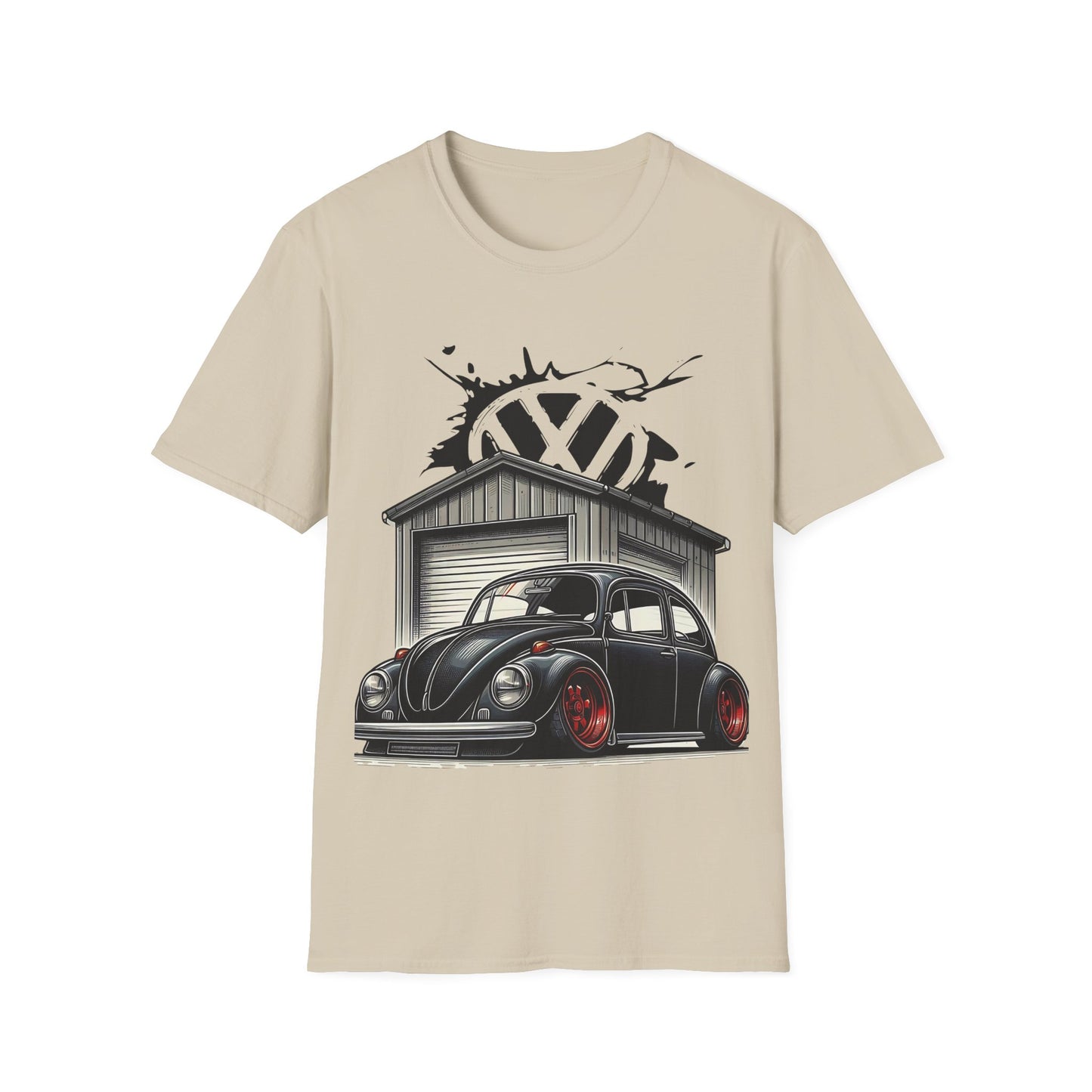 Volkswagen Beetle Garage T-Shirt — Classic VW Bug Illustration
