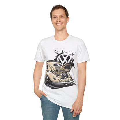 Vintage VW Beetle T-Shirt — Classic Air-Cooled Car Graphic
