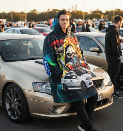 Cozy Unisex Hooded Blanket sinister xr6 turbo - built not bought - epic edits studio