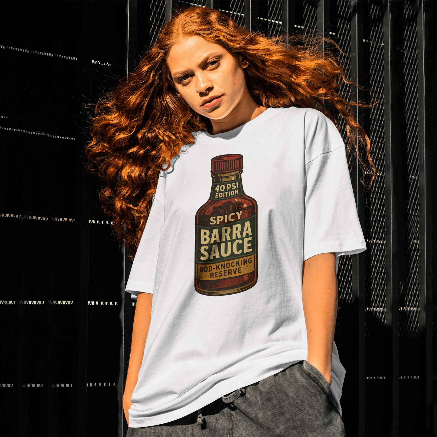 Barra Sauce Spicy sauce Bottle 40 psi urban graphic tee
