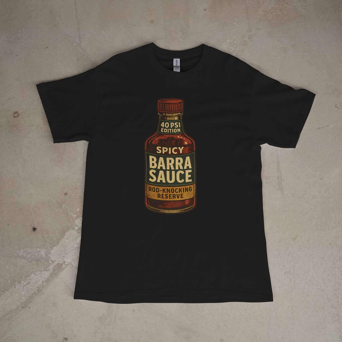 Barra Sauce Spicy sauce Bottle 40 psi urban graphic tee