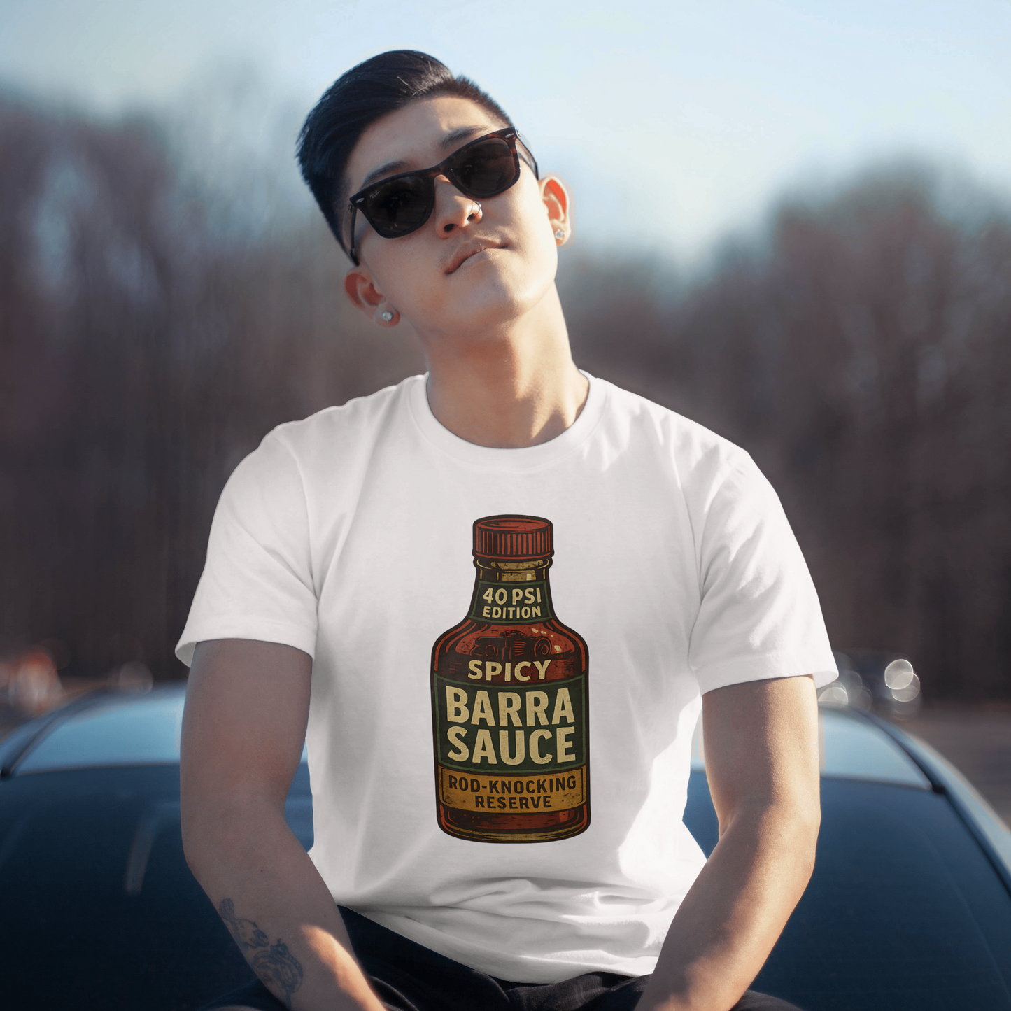 Barra Sauce Spicy sauce Bottle 40 psi urban graphic tee