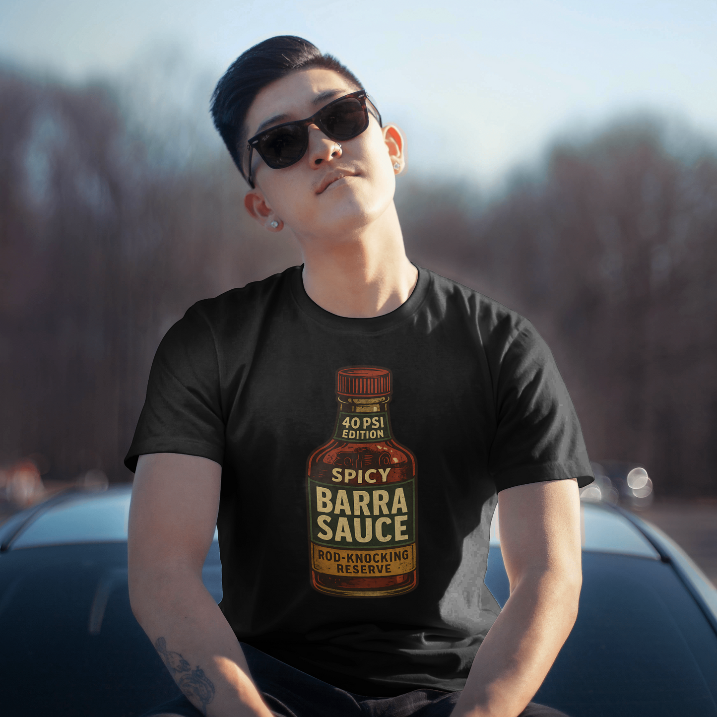 Barra Sauce Spicy sauce Bottle 40 psi urban graphic tee