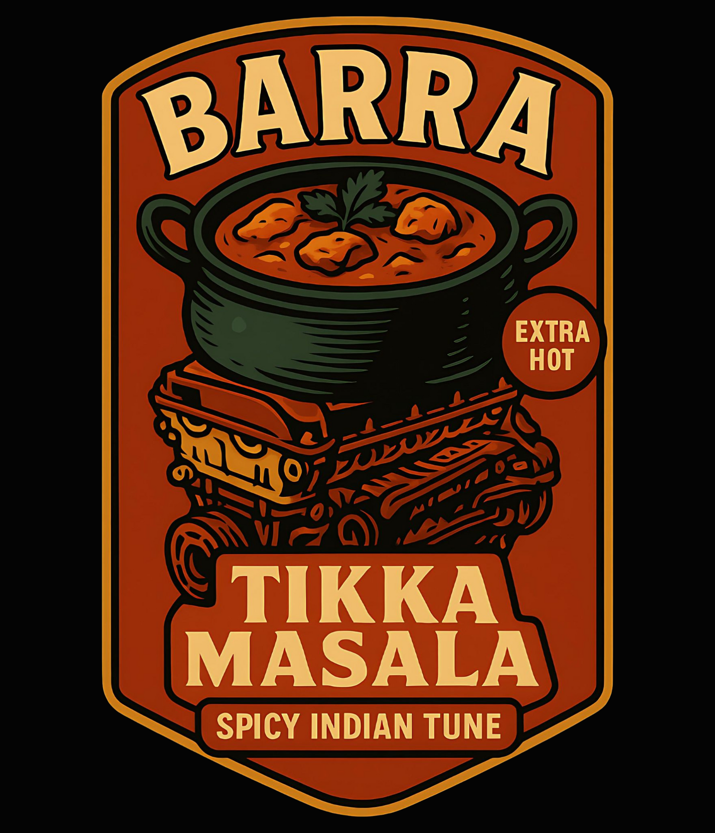 Barra Tikka Masala spicy Indian tune urban graphic tee