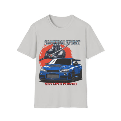 Samurai Spirit Skyline Power JDM T-Shirt 4-Built Not Bought Series | Epic Edits Studio
