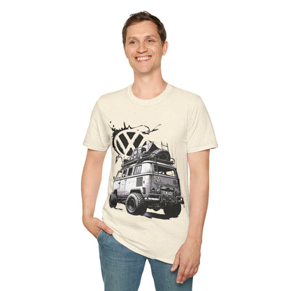 VW Camper Van Adventure T‑Shirt — Vintage vw kombi Off‑Road Surf Bus Graphic Tee
