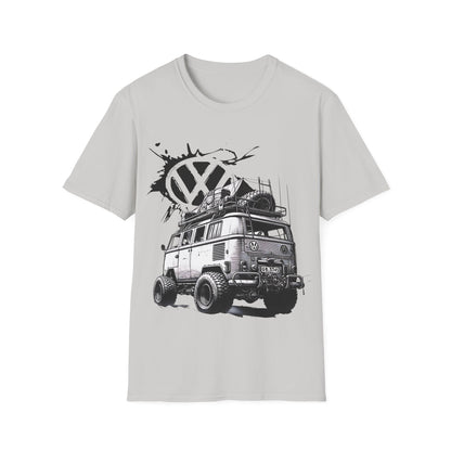 VW Camper Van Adventure T‑Shirt — Vintage vw kombi Off‑Road Surf Bus Graphic Tee