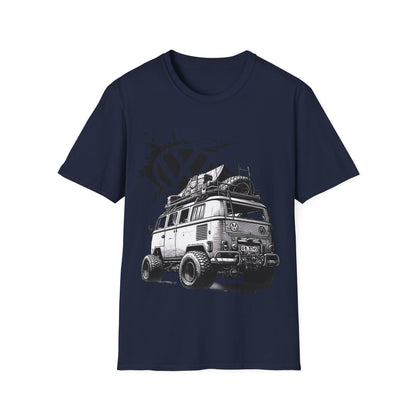 VW Camper Van Adventure T‑Shirt — Vintage vw kombi Off‑Road Surf Bus Graphic Tee