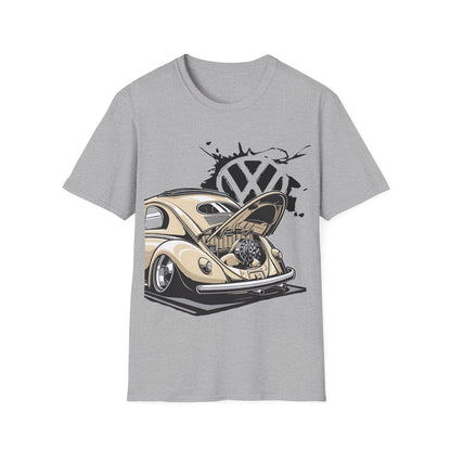 Vintage VW Beetle T-Shirt — Classic Air-Cooled Car Graphic