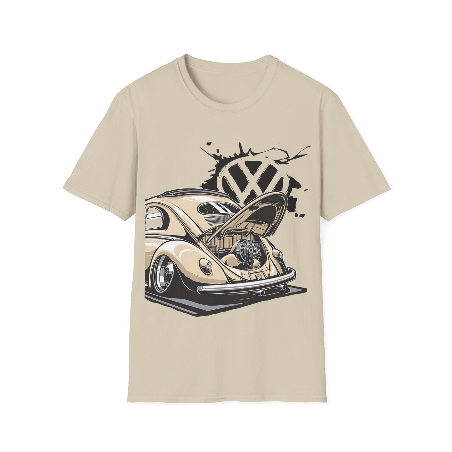 Vintage VW Beetle T-Shirt — Classic Air-Cooled Car Graphic