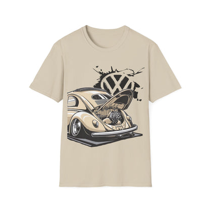 Vintage VW Beetle T-Shirt — Classic Air-Cooled Car Graphic