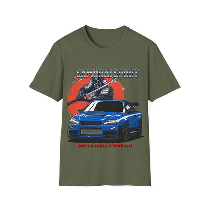 Samurai Spirit Skyline Power JDM T-Shirt 4-Built Not Bought Series | Epic Edits Studio