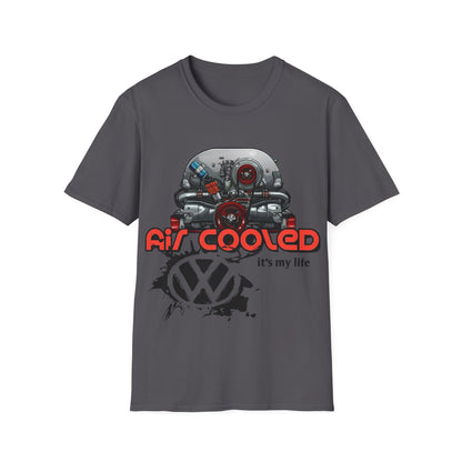 Air-Cooled VW Engine T-Shirt — "Air Cooled It's My Life" Vintage Volkswagen Tee