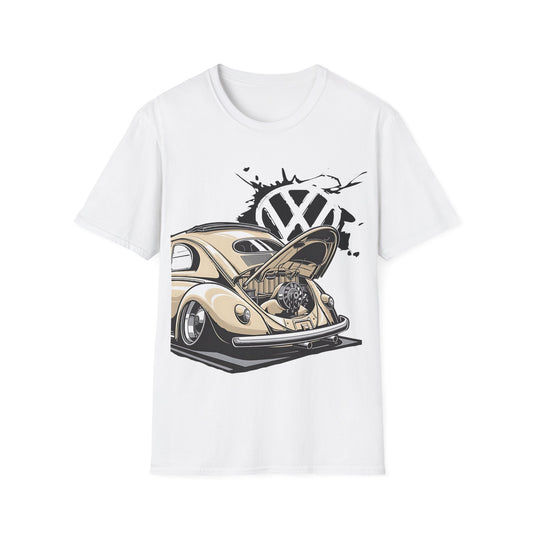 Vintage VW Beetle T-Shirt — Classic Air-Cooled Car Graphic