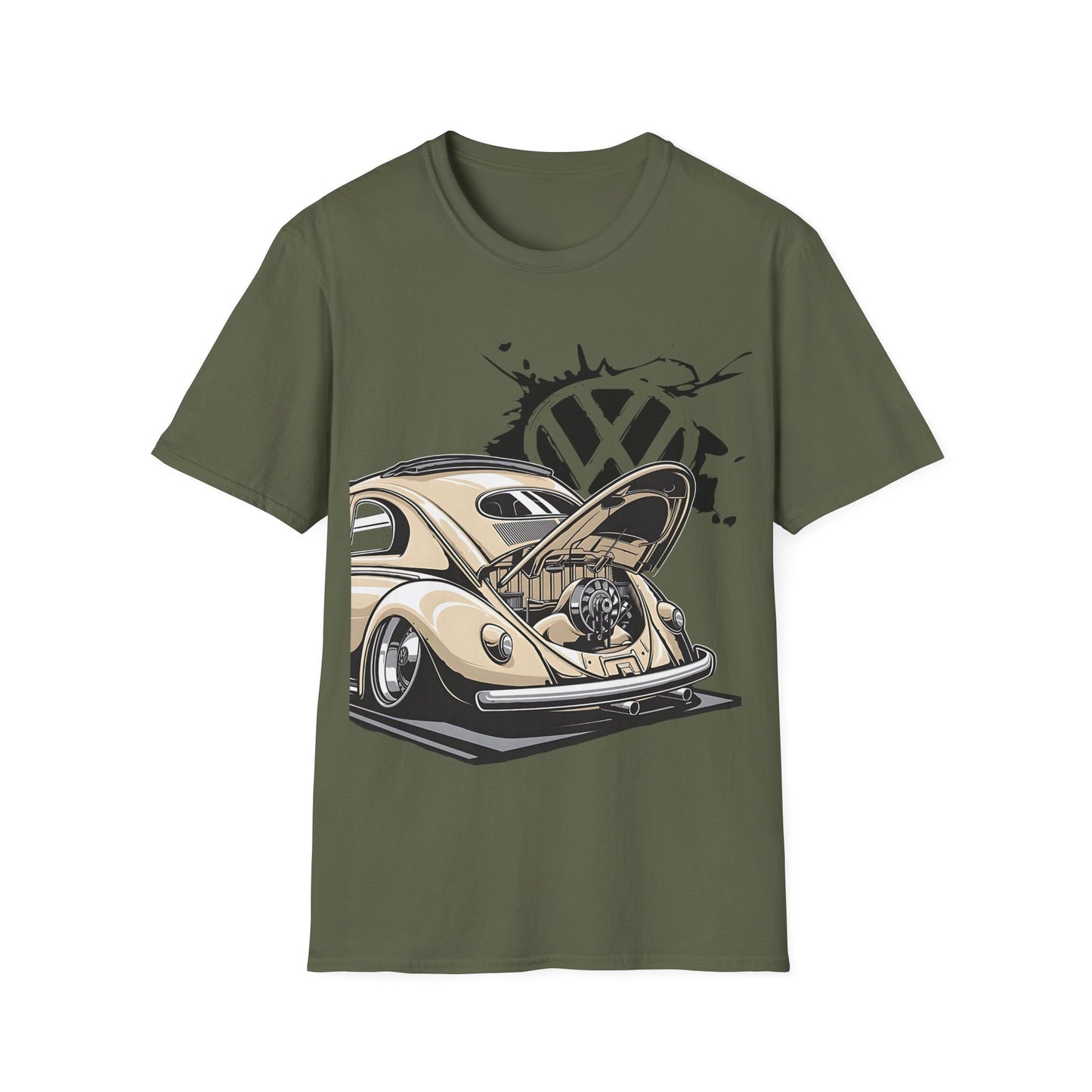 Vintage VW Beetle T-Shirt — Classic Air-Cooled Car Graphic