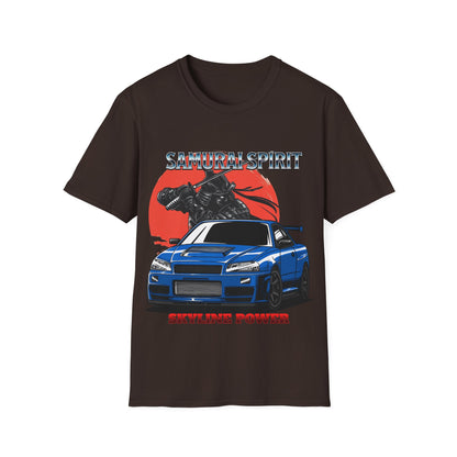 Samurai Spirit Skyline Power JDM T-Shirt 5 -Built Not Bought Series | Epic Edits Studio