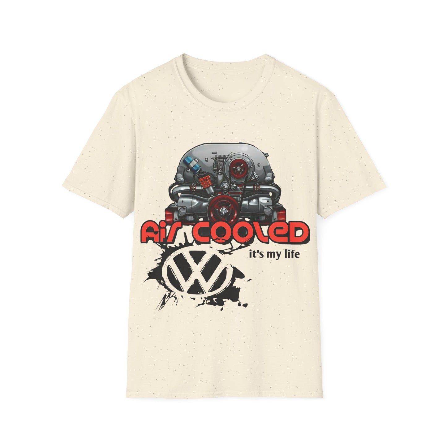 Air-Cooled VW Engine T-Shirt — "Air Cooled It's My Life" Vintage Volkswagen Tee